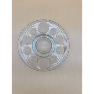 Vintage 1971 Crystal Coins Glass Plate